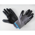 Nylon Spandex Shell Nitrile guantes de trabajo de Saftey recubiertos (N2501)